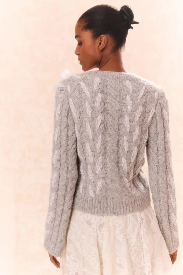 Louella Cardigan in Silver Mist