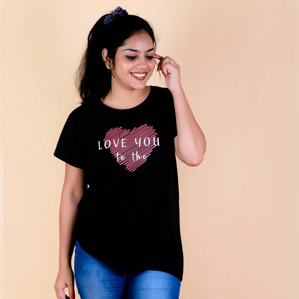 Love You To The Moon Matching Family T Shirts- Combo Of 2