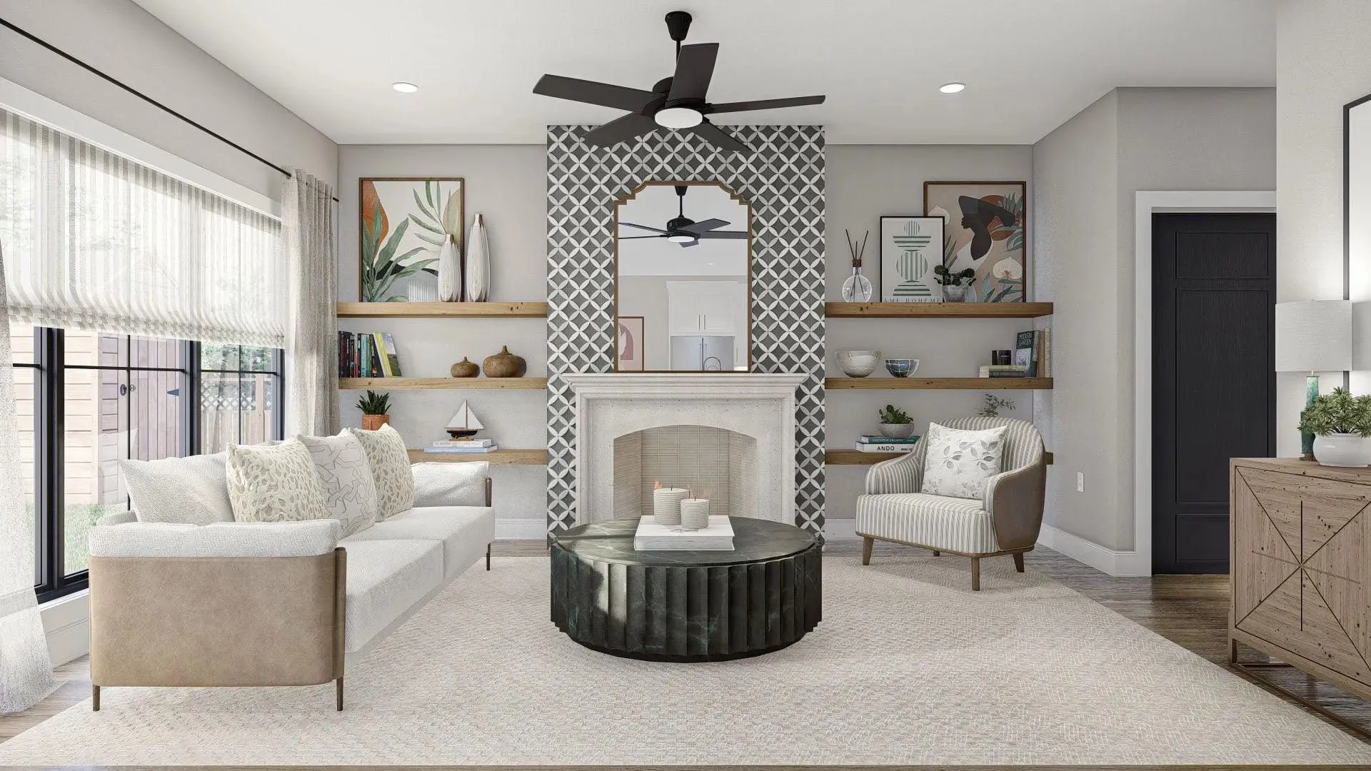 Luxurious six-bedroom home with multiple bathrooms and inviting porches.