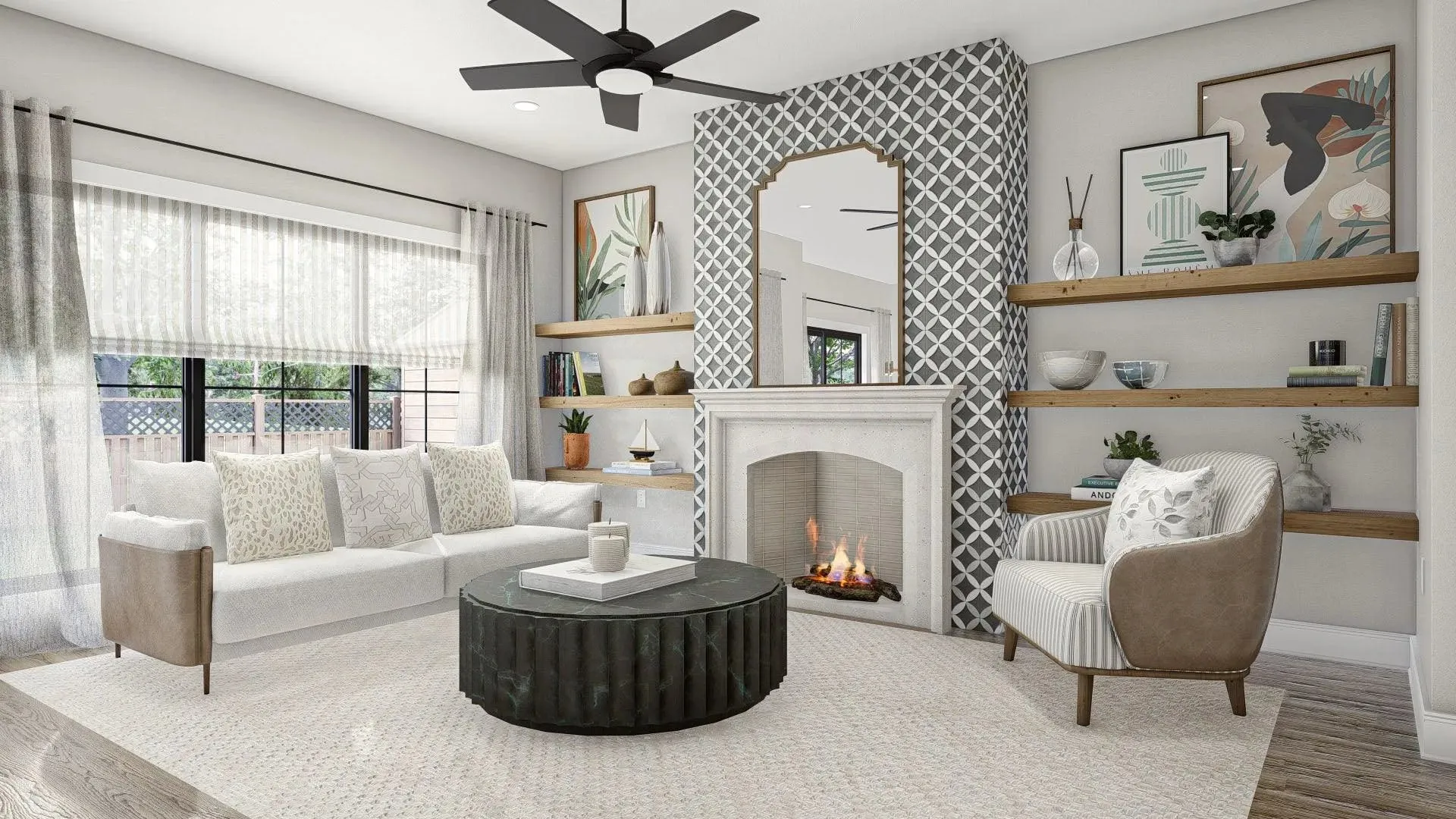 Luxurious six-bedroom home with multiple bathrooms and inviting porches.