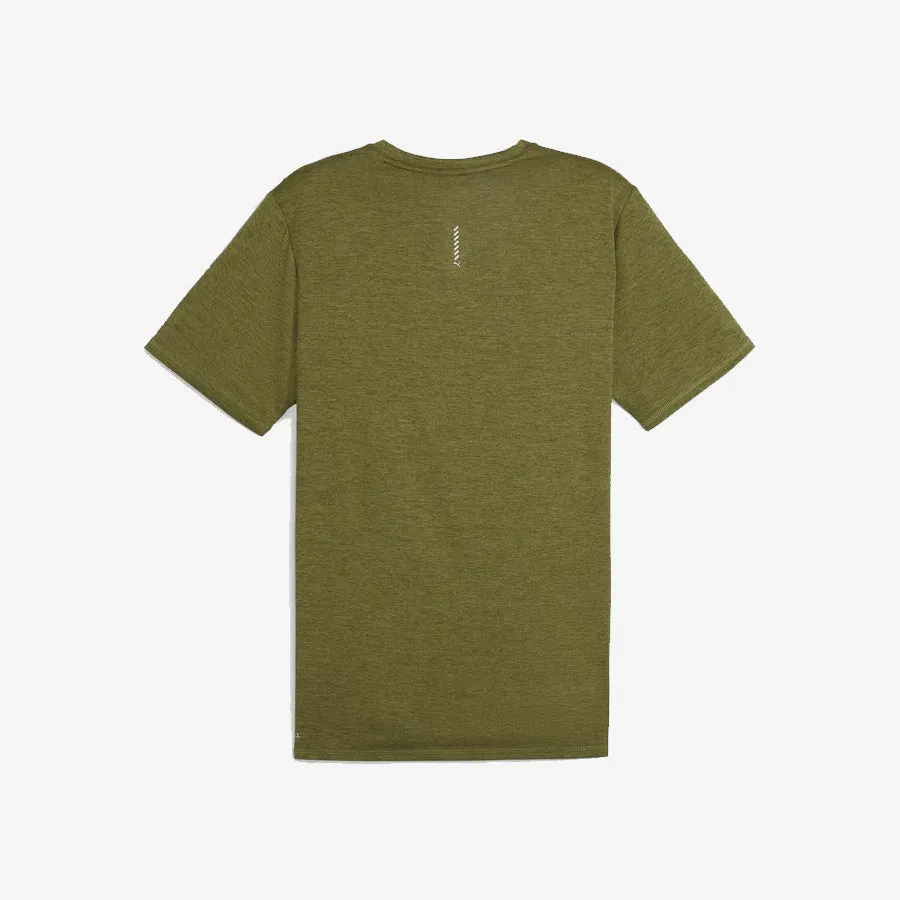 Men's Run Favourite Heather Tee (Olive Green)
