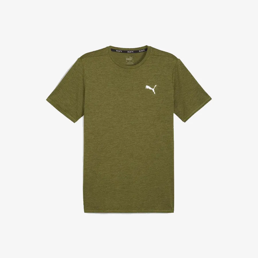Men's Run Favourite Heather Tee (Olive Green)
