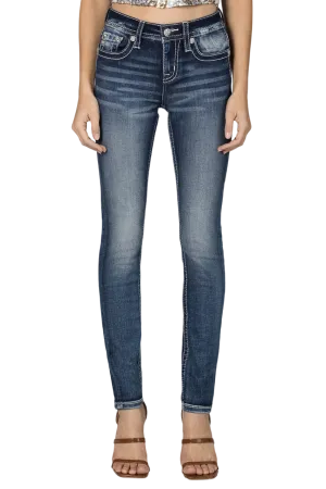 Miss Me Women's Fantastic Fleur De Lis Skinny Jean