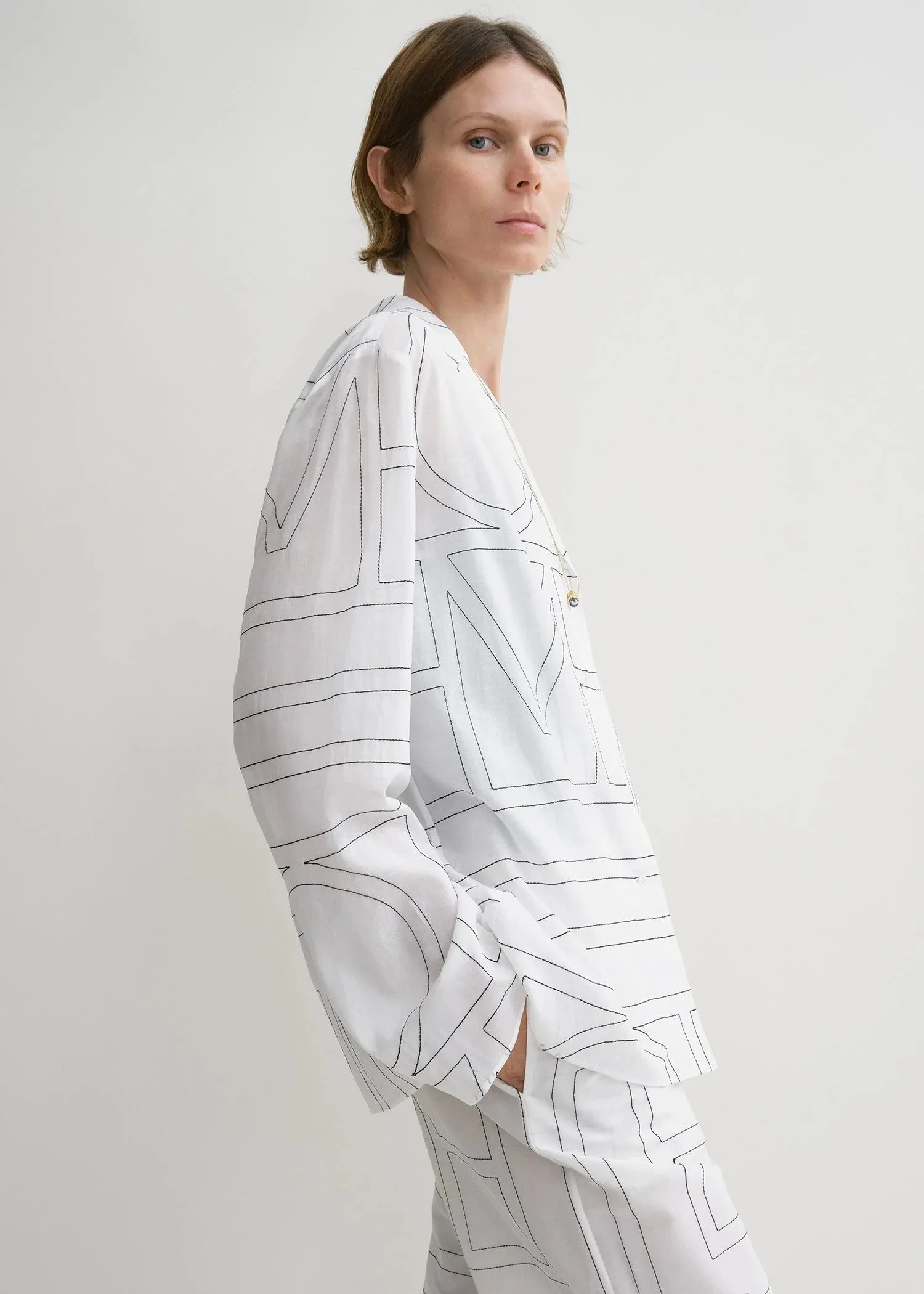 Monogram Cotton PJ Top