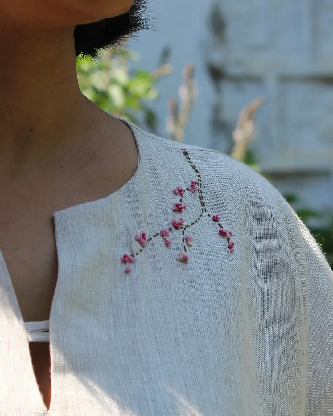 Orchid Drop Shoulder Hemp Top