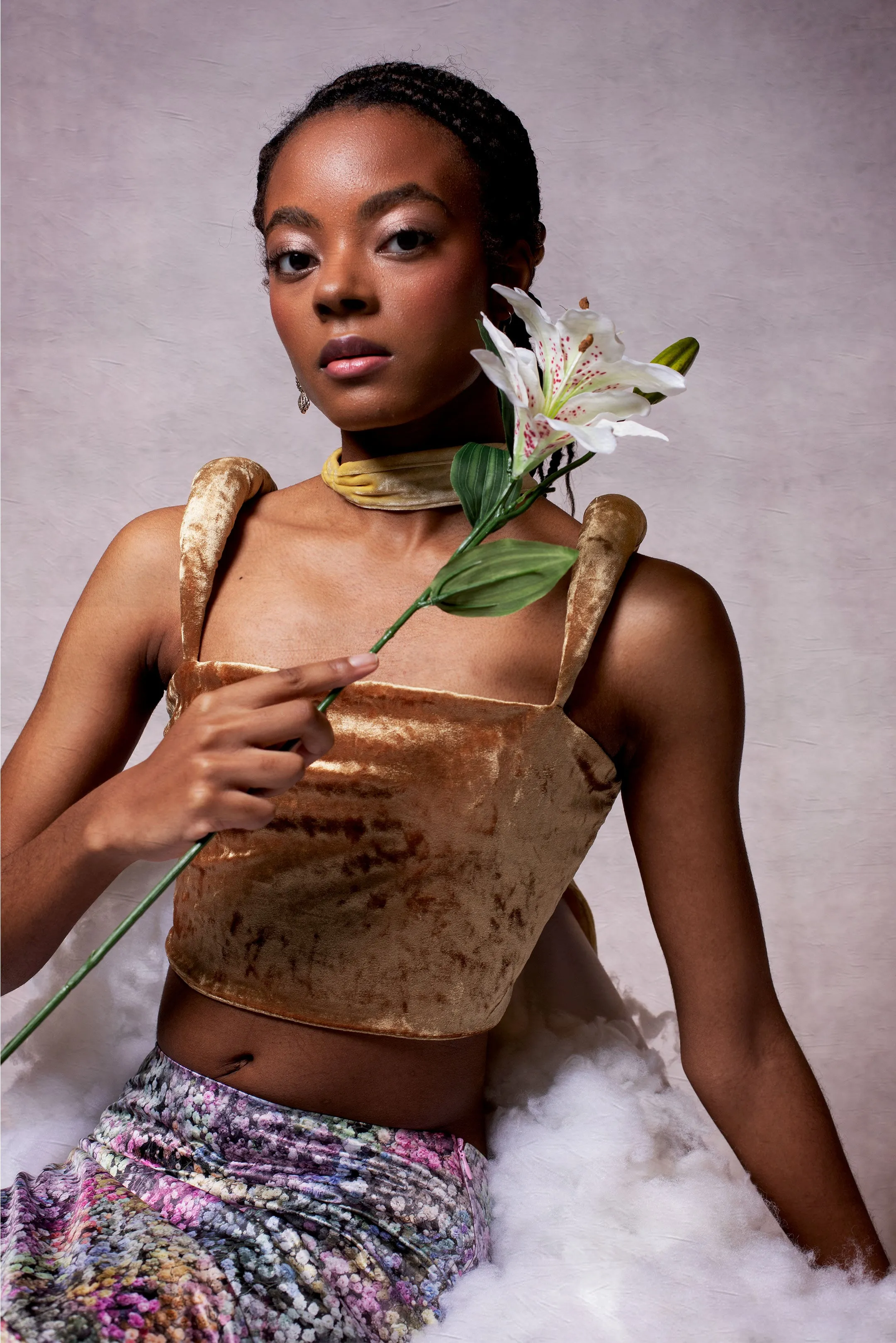 Padded Shoulder Bodice Gold