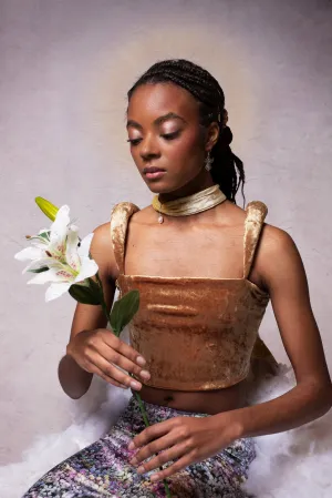 Padded Shoulder Bodice Gold