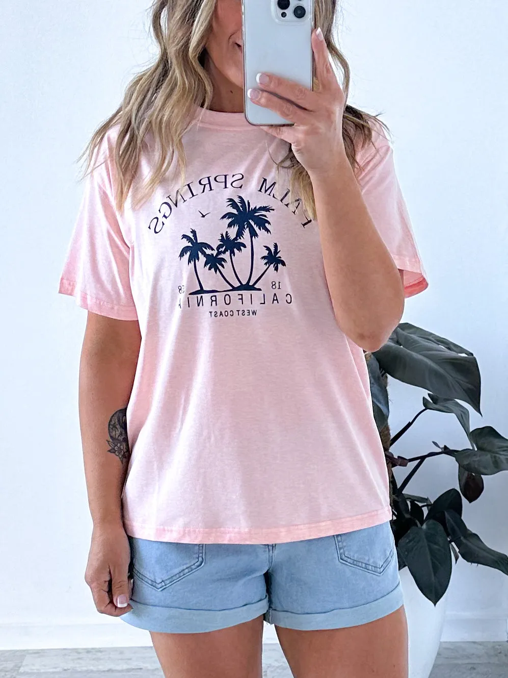 Palm Springs Tee - Pink