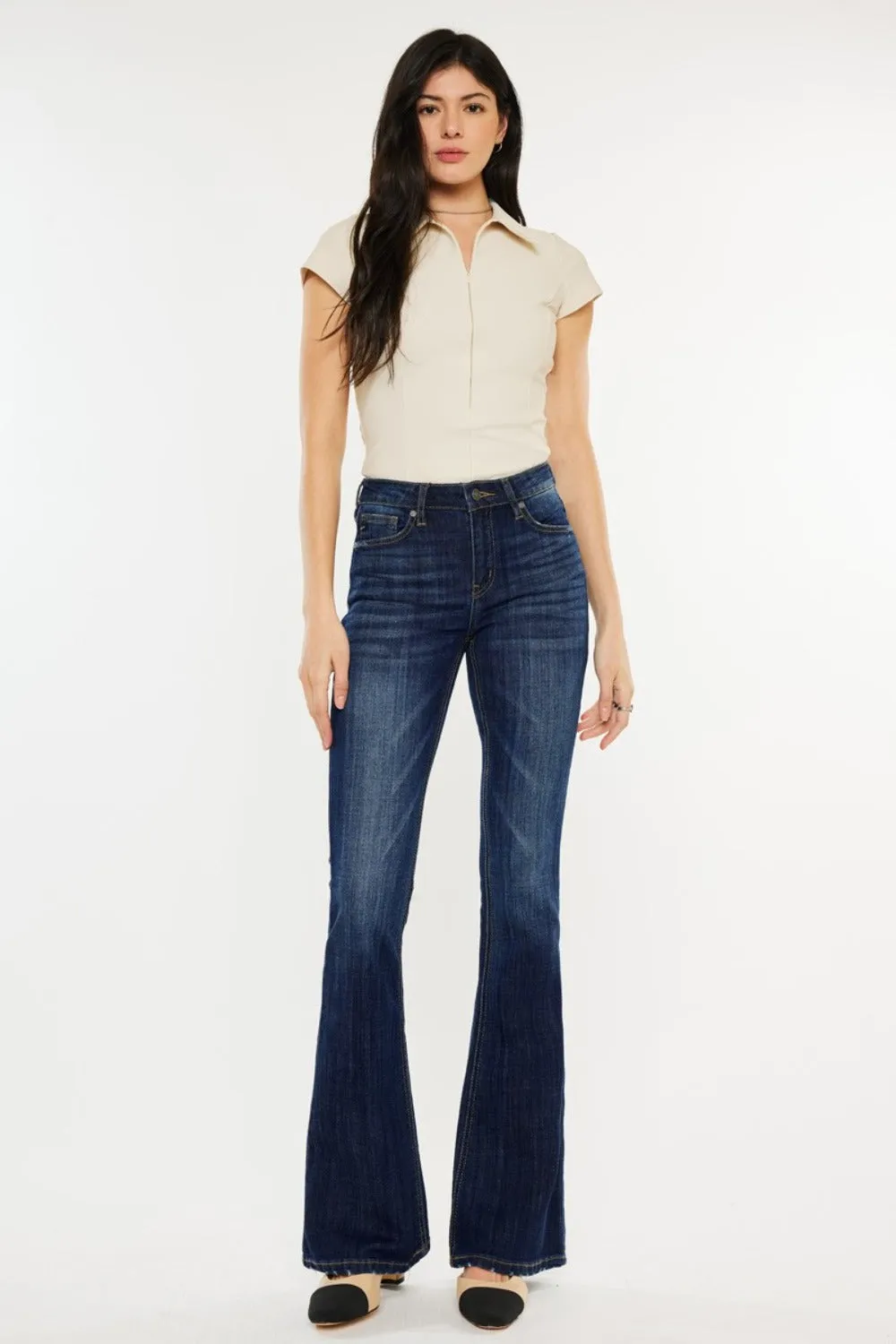 Phoenix Mid Rise Classic Slim Flare Jeans