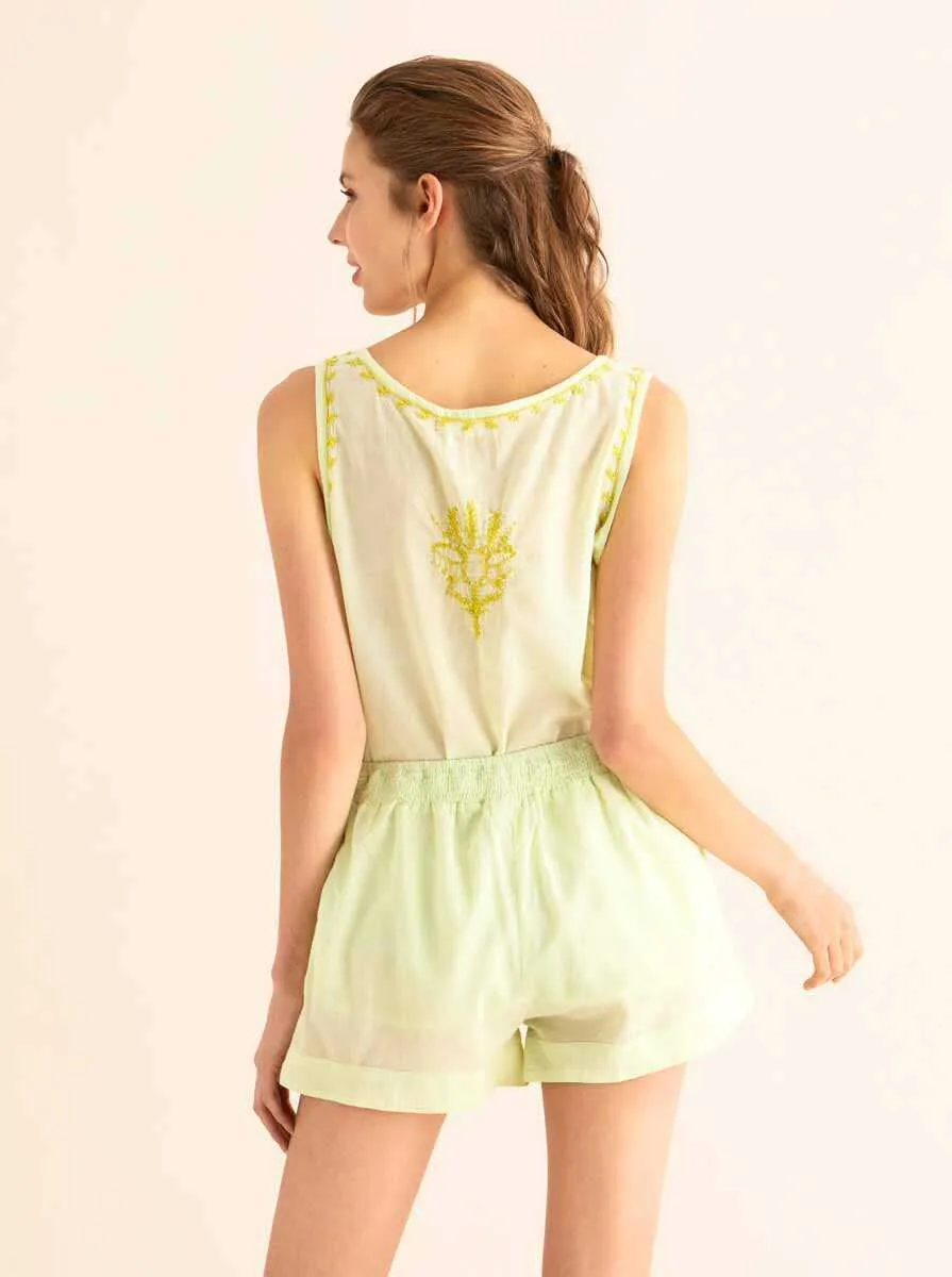 Pocket Detailed Shorts Light Green