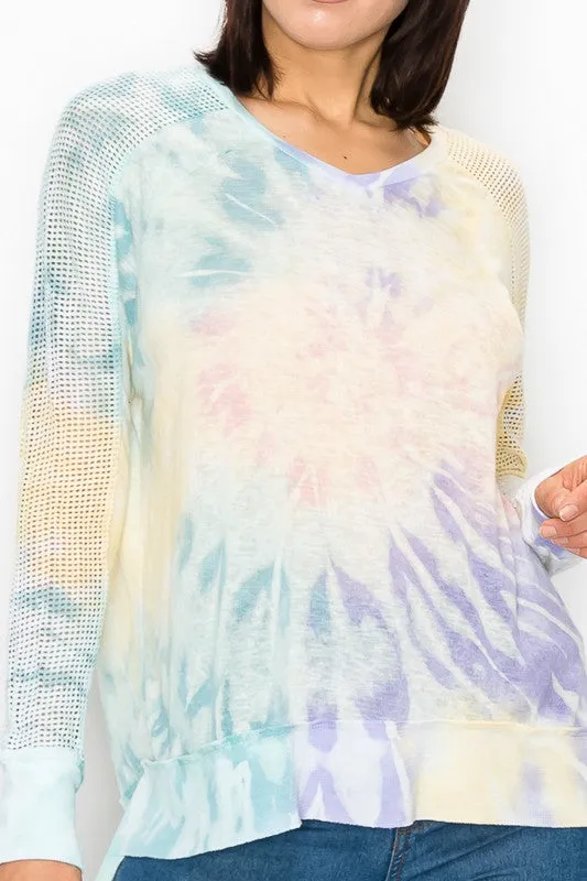 Popular Fish Net Sleeve Top