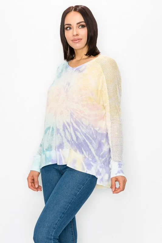 Popular Fish Net Sleeve Top