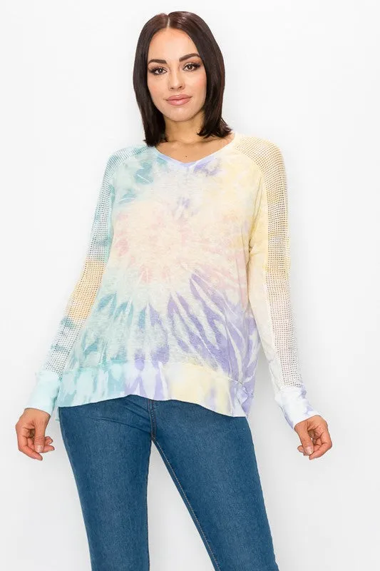 Popular Fish Net Sleeve Top