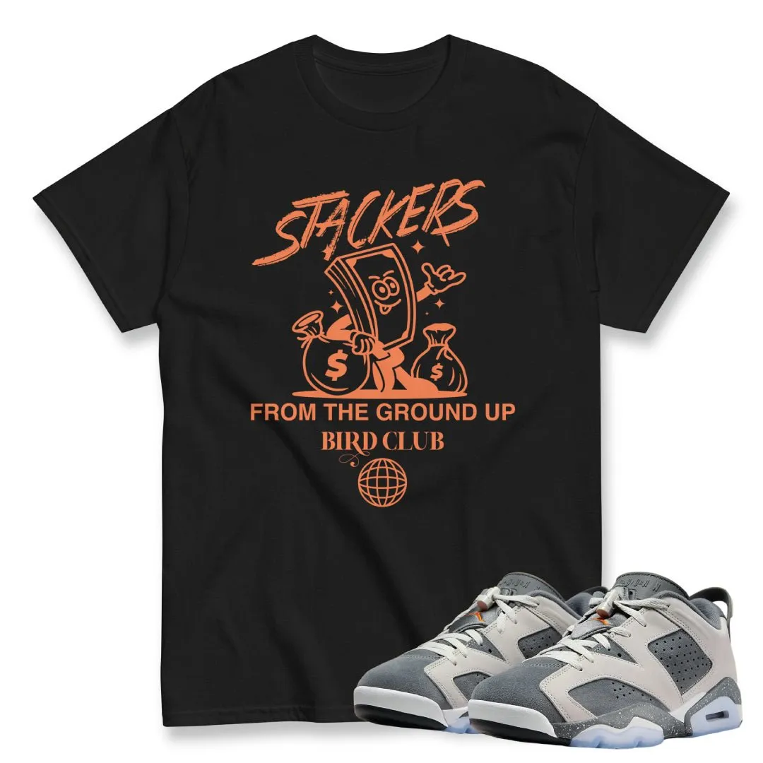 Retro 6 PSG Cement Grey Stackers shirt