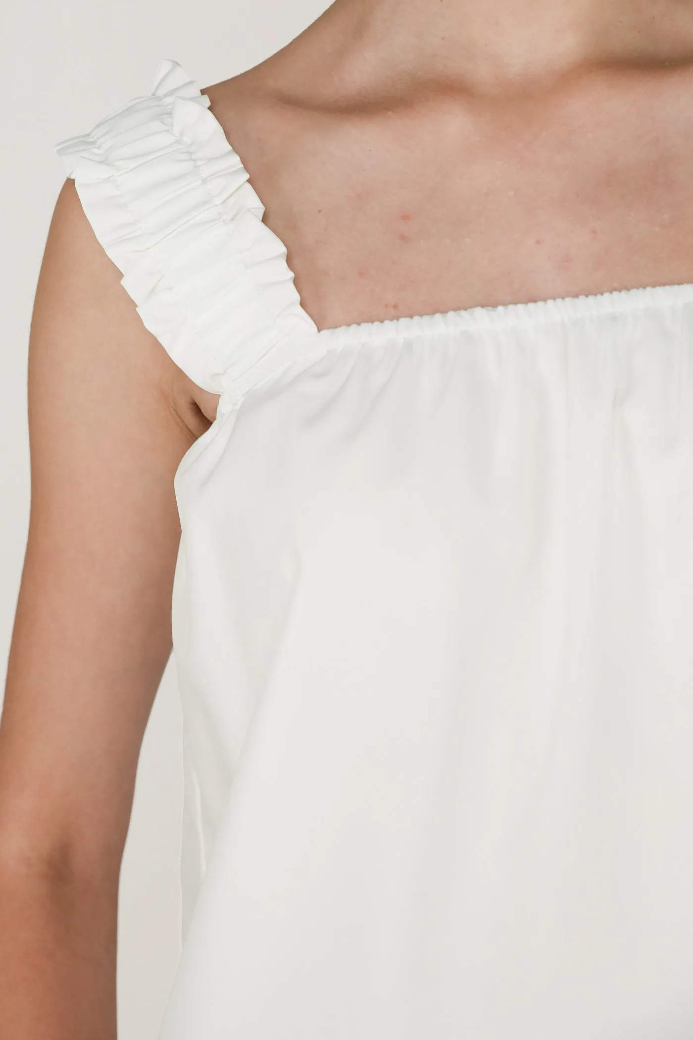 Sebelle Ruched Strap Flare Top
