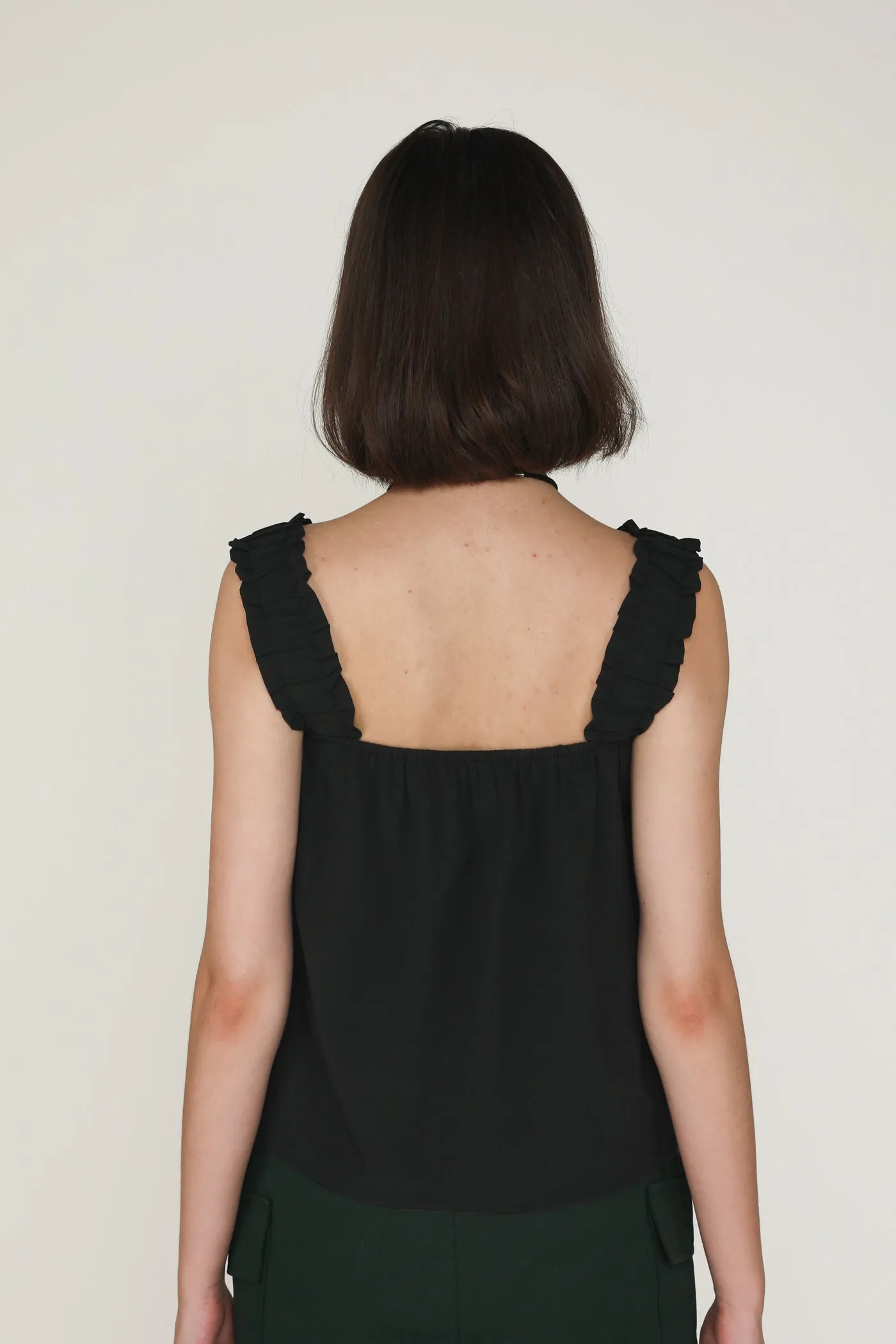 Sebelle Ruched Strap Flare Top