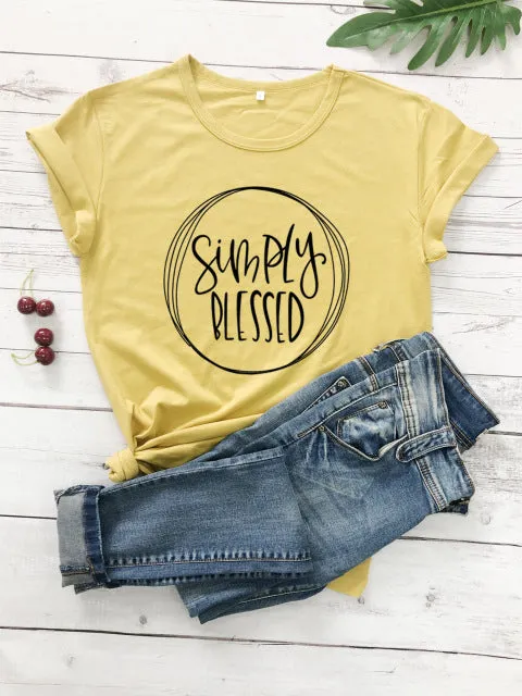 Simply Blessed Christian Statement Shirt
