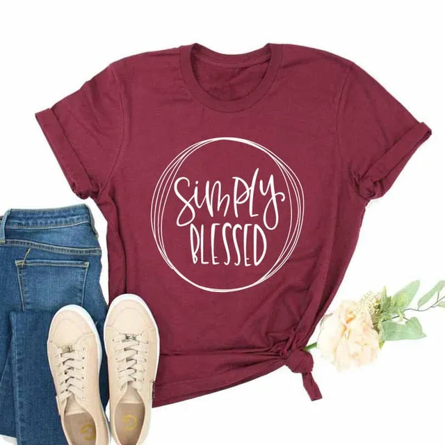 Simply Blessed Christian Statement Shirt