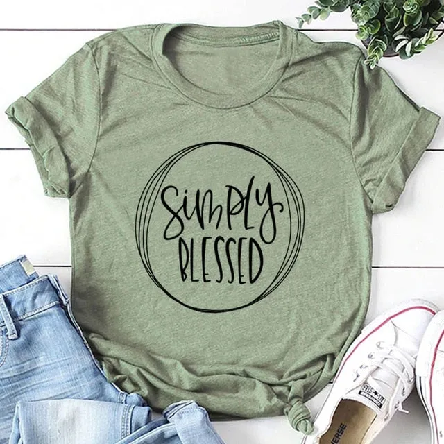 Simply Blessed Christian Statement Shirt
