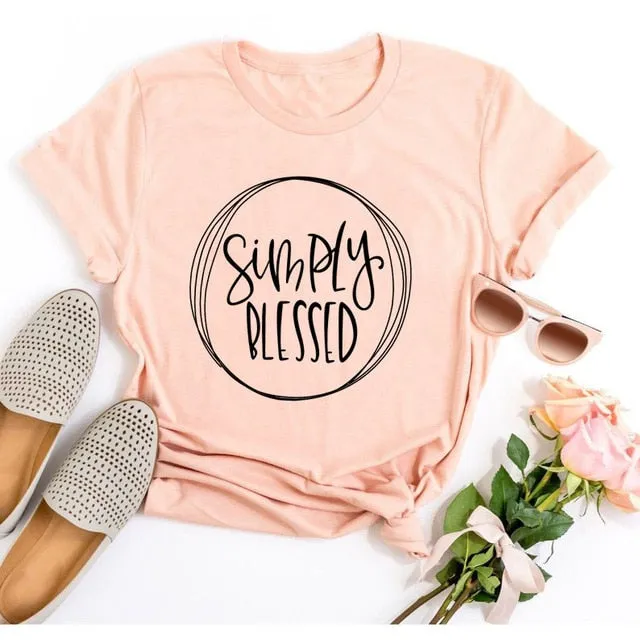 Simply Blessed Christian Statement Shirt