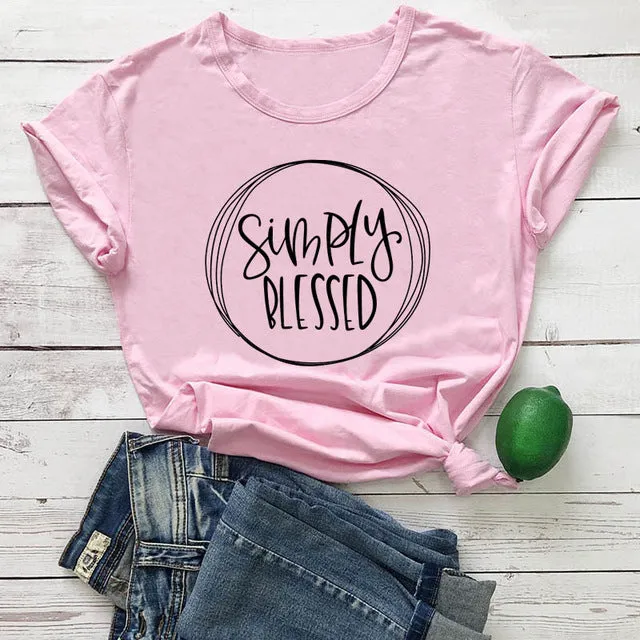 Simply Blessed Christian Statement Shirt