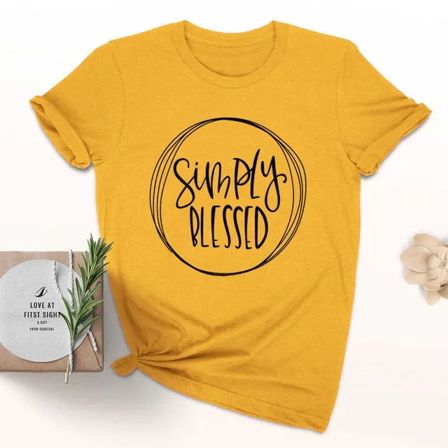 Simply Blessed Christian Statement Shirt