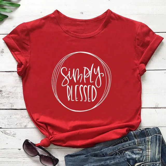 Simply Blessed Christian Statement Shirt