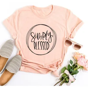 Simply Blessed Christian Statement Shirt