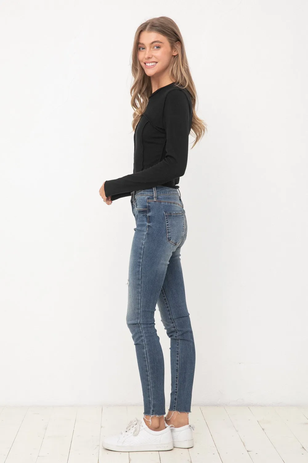 Soft Rib LS Crew Neck Top