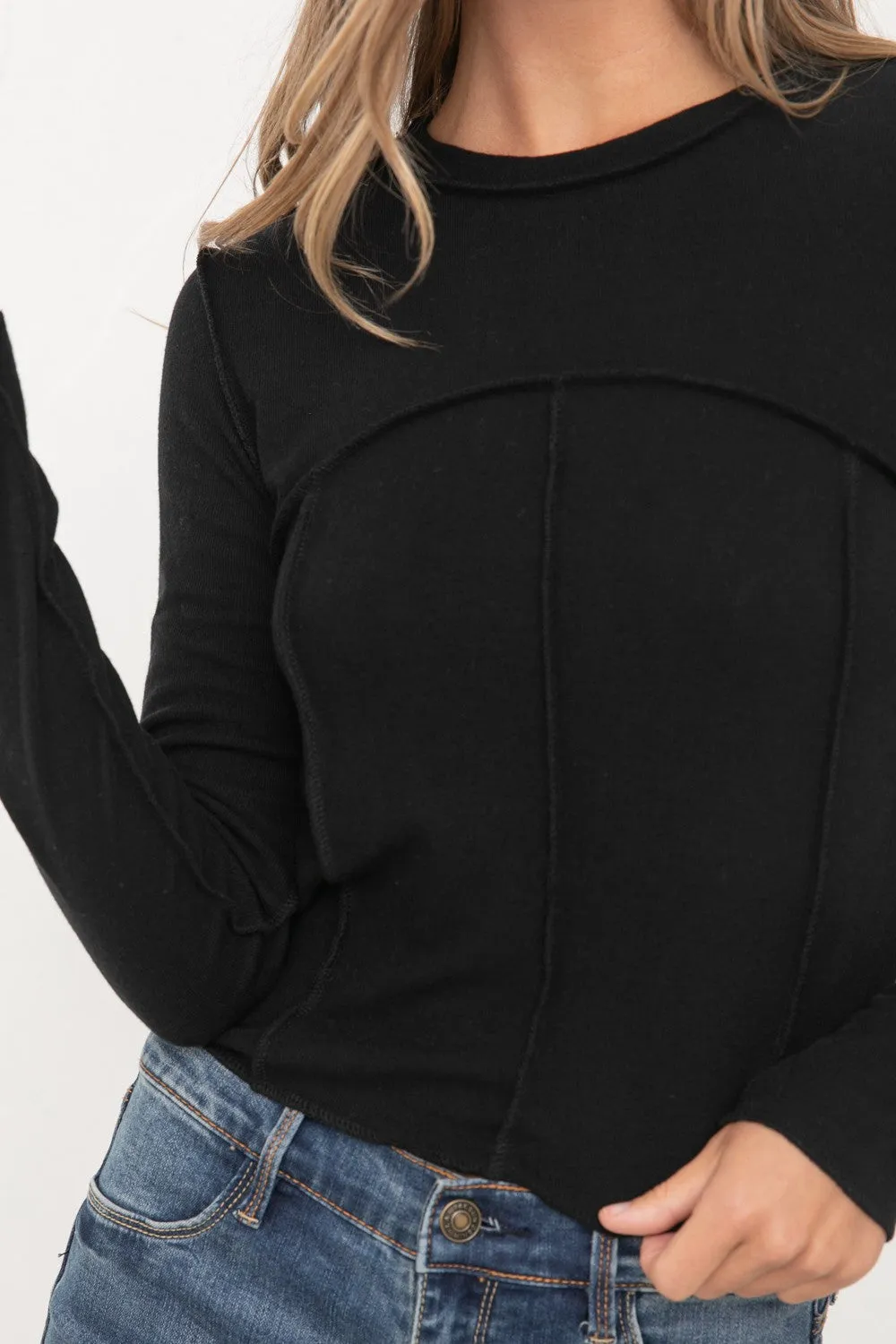 Soft Rib LS Crew Neck Top