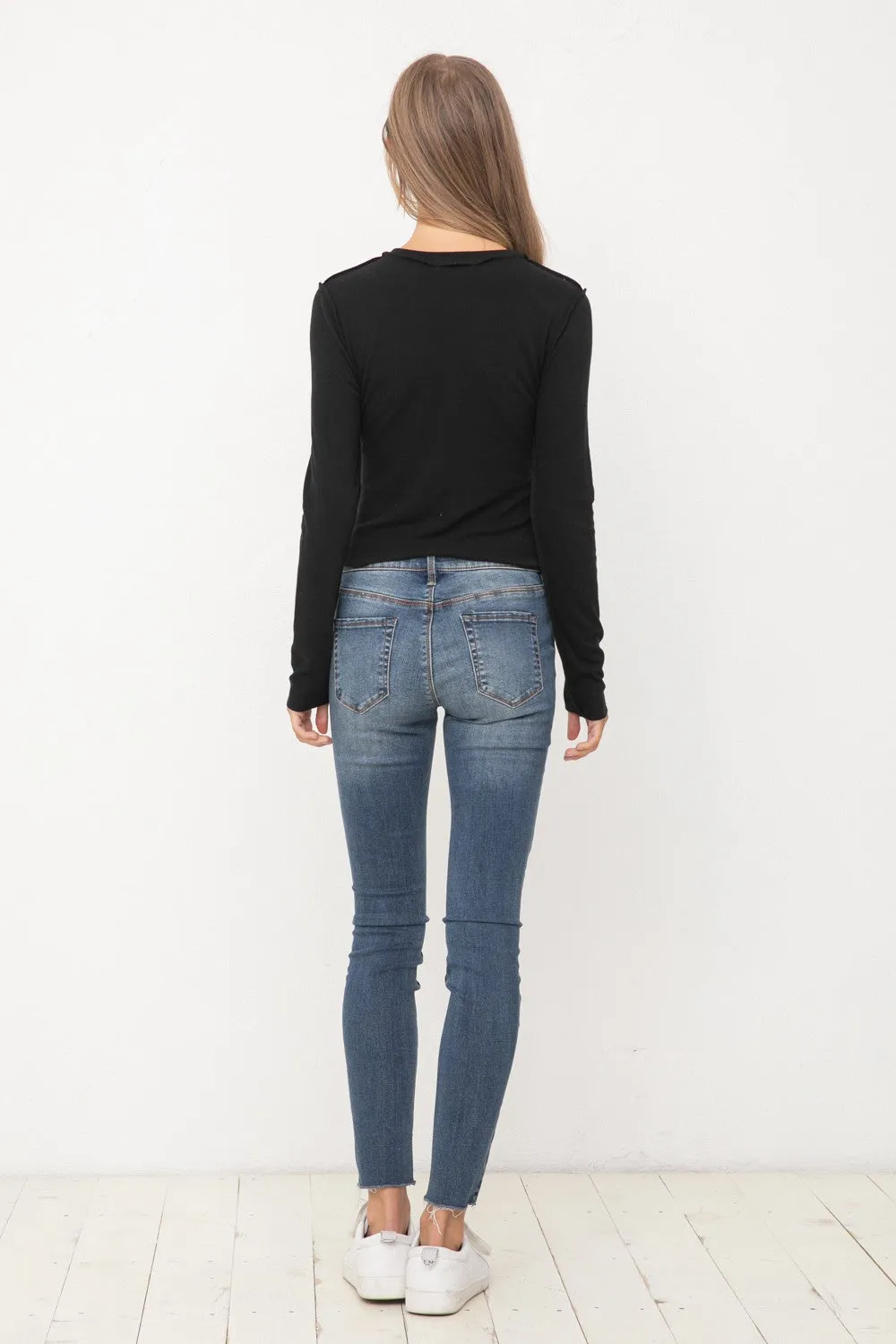 Soft Rib LS Crew Neck Top