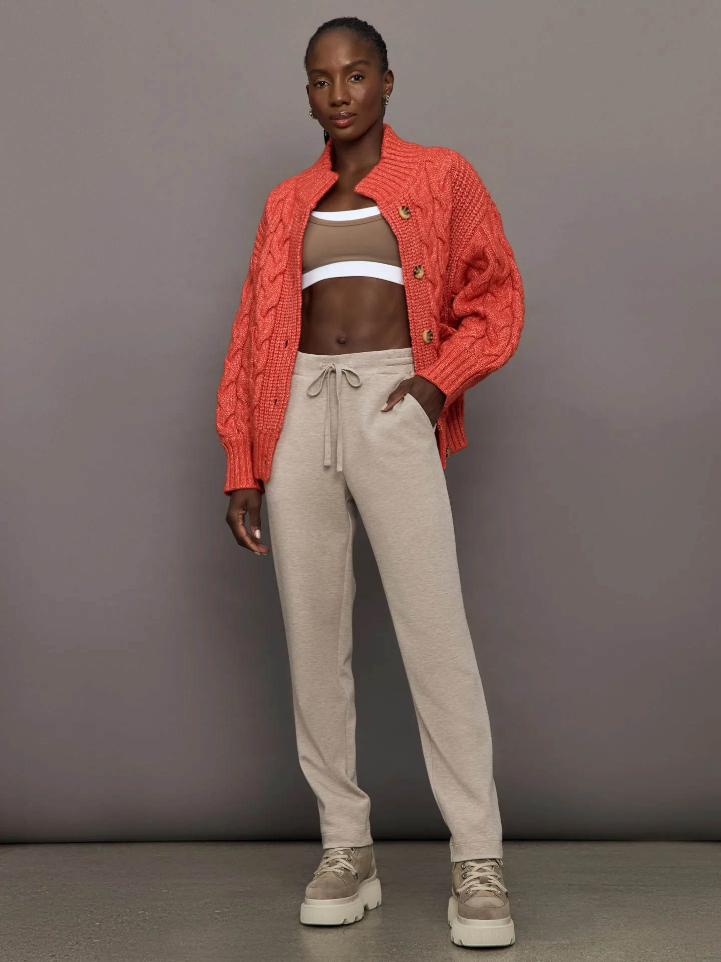 Troy Cable Sweater - Mars Orange