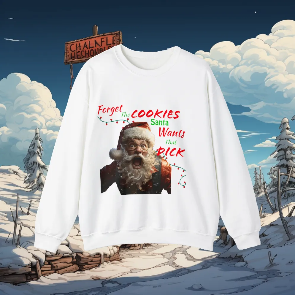 Unisex Frisky Santa Crewneck Sweatshirt. Christmas Sweater. Funny Sweater. LGBTQ Apparel. Gay Apparel. Holiday Sweater. Christmas Clothes