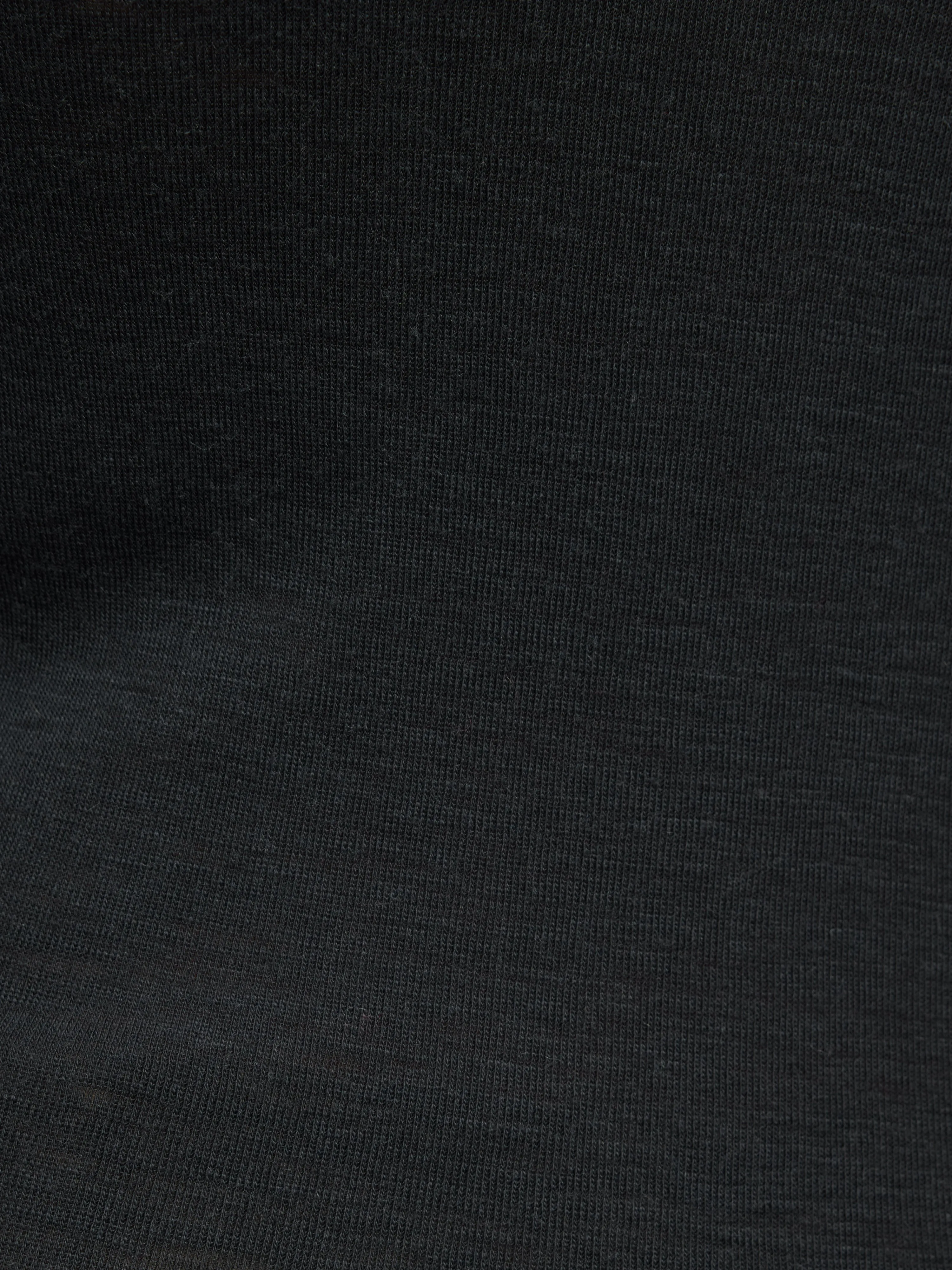 Wool Rib Frill Long Sleeve Top | Grey
