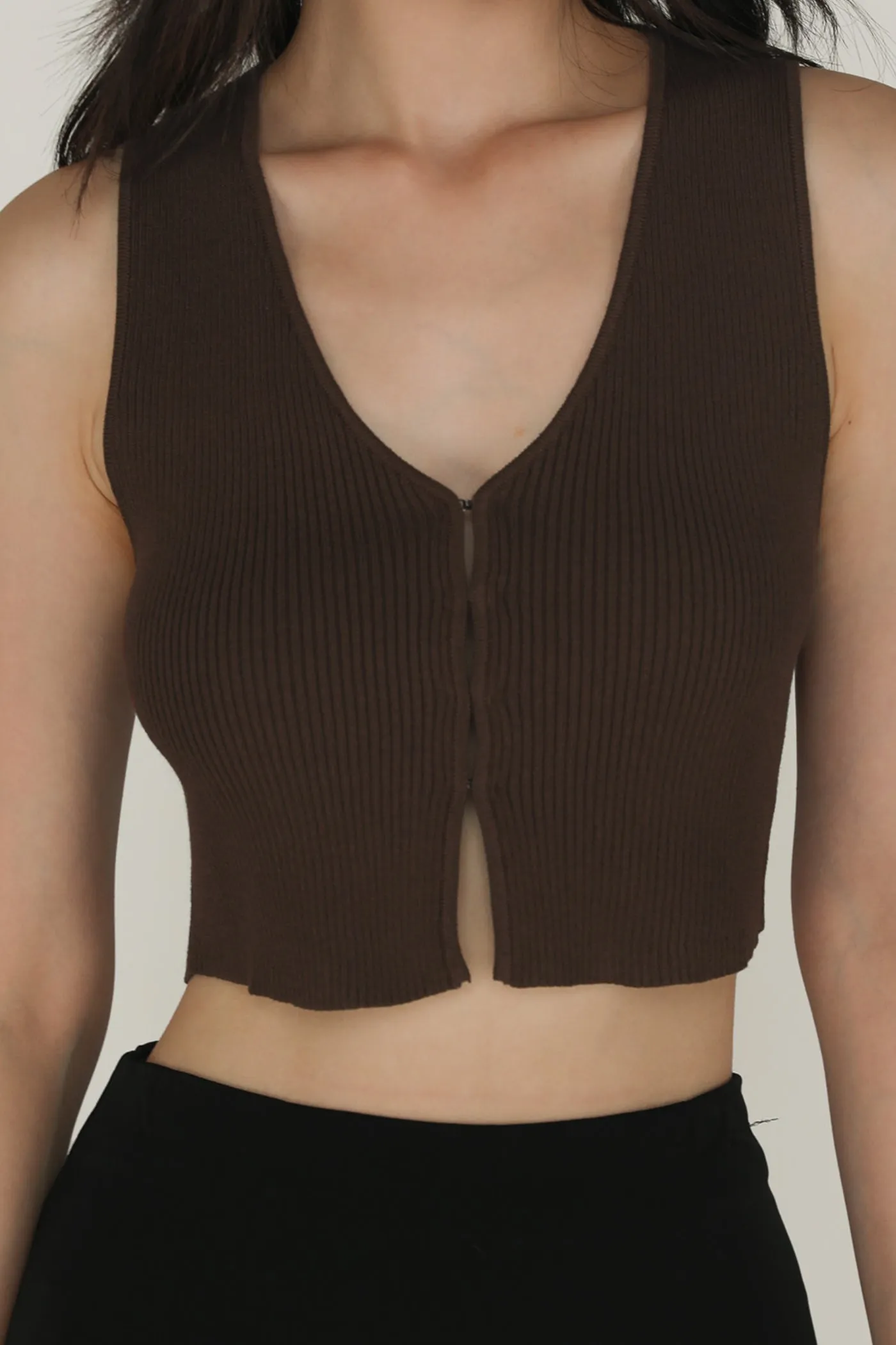 Yuka Hook Front Knit Top