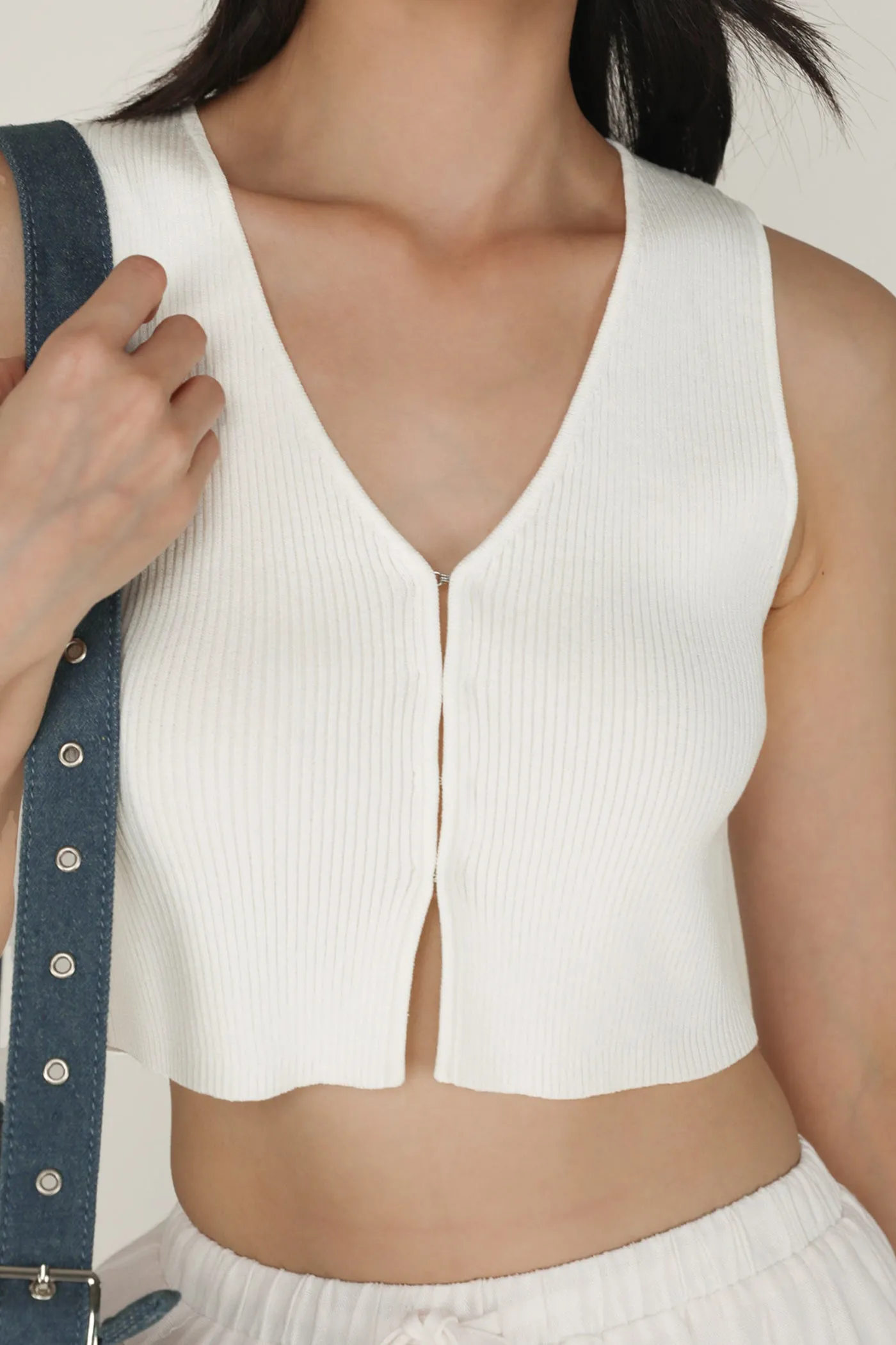 Yuka Hook Front Knit Top
