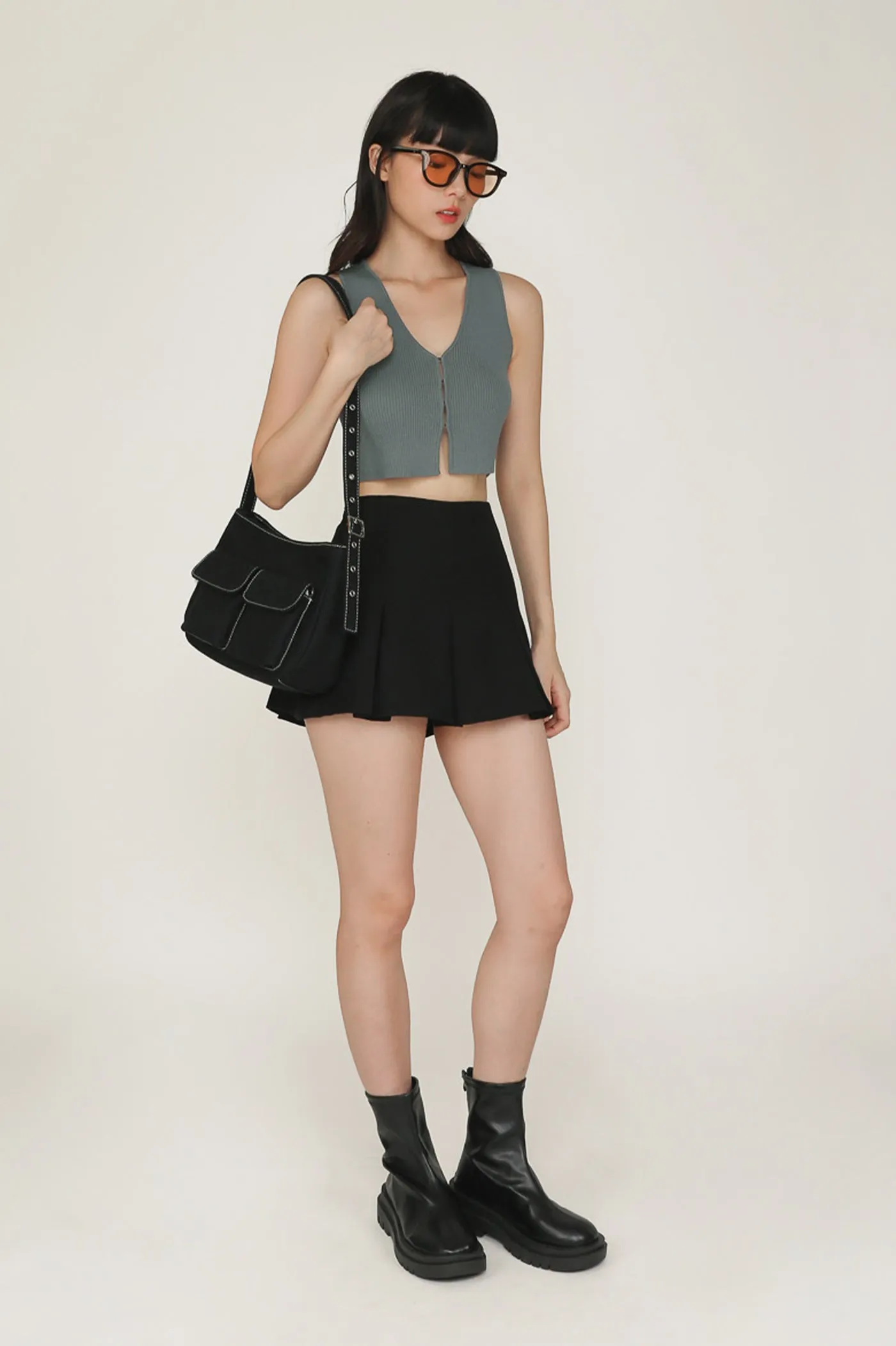 Yuka Hook Front Knit Top