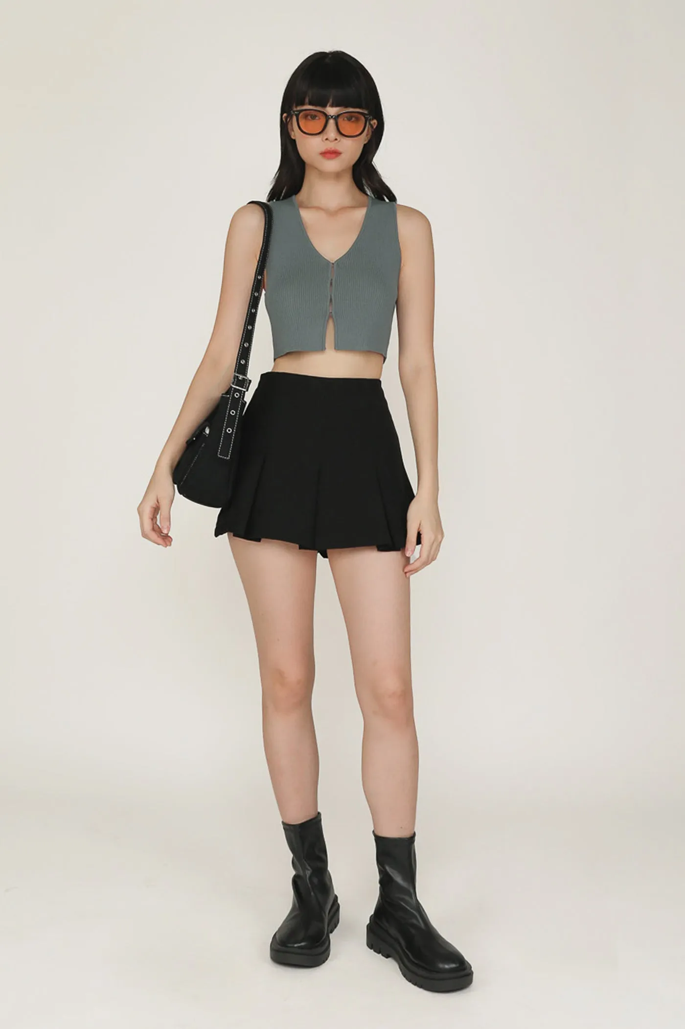 Yuka Hook Front Knit Top