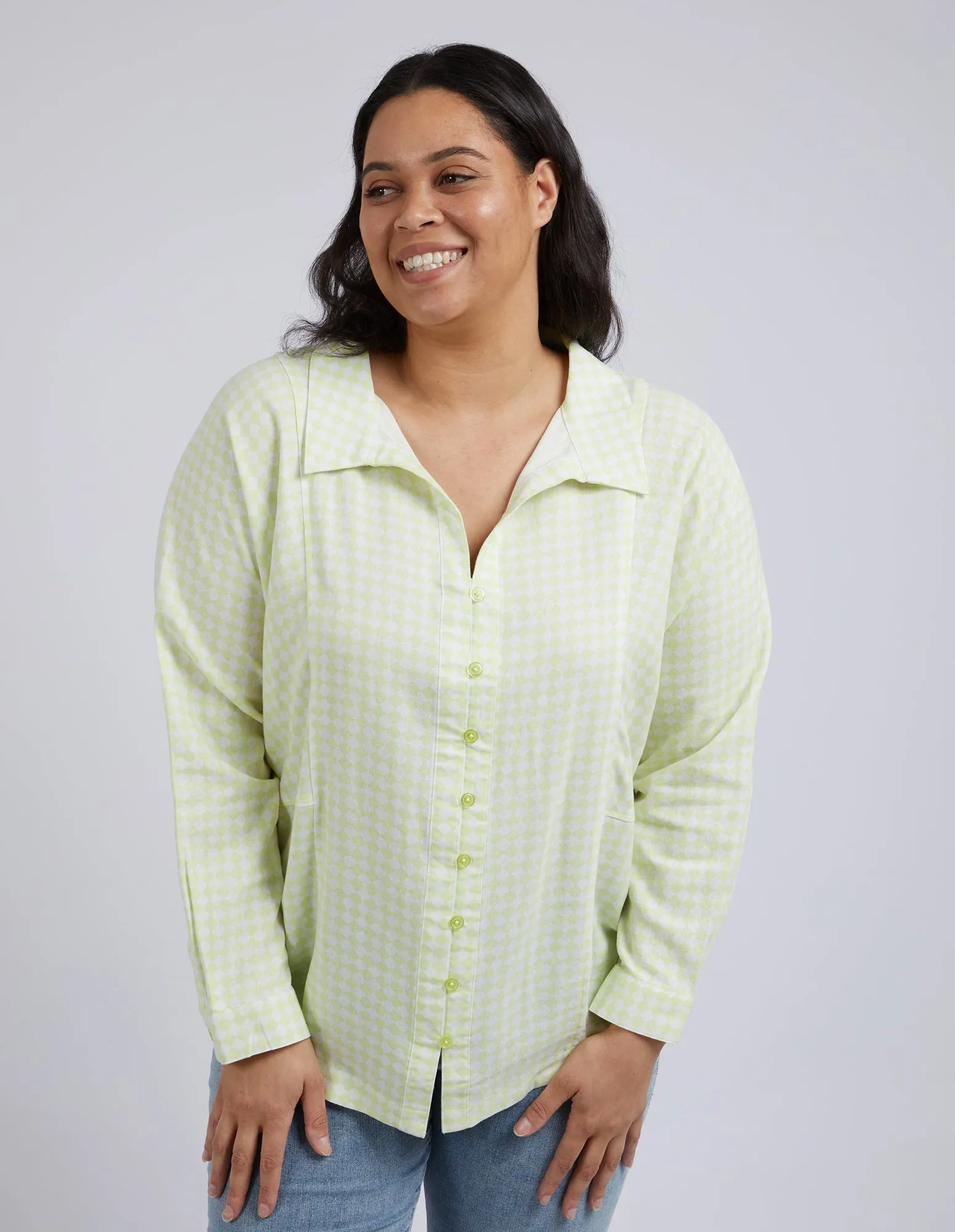 Zest Shirt Keylime Checkerboard
