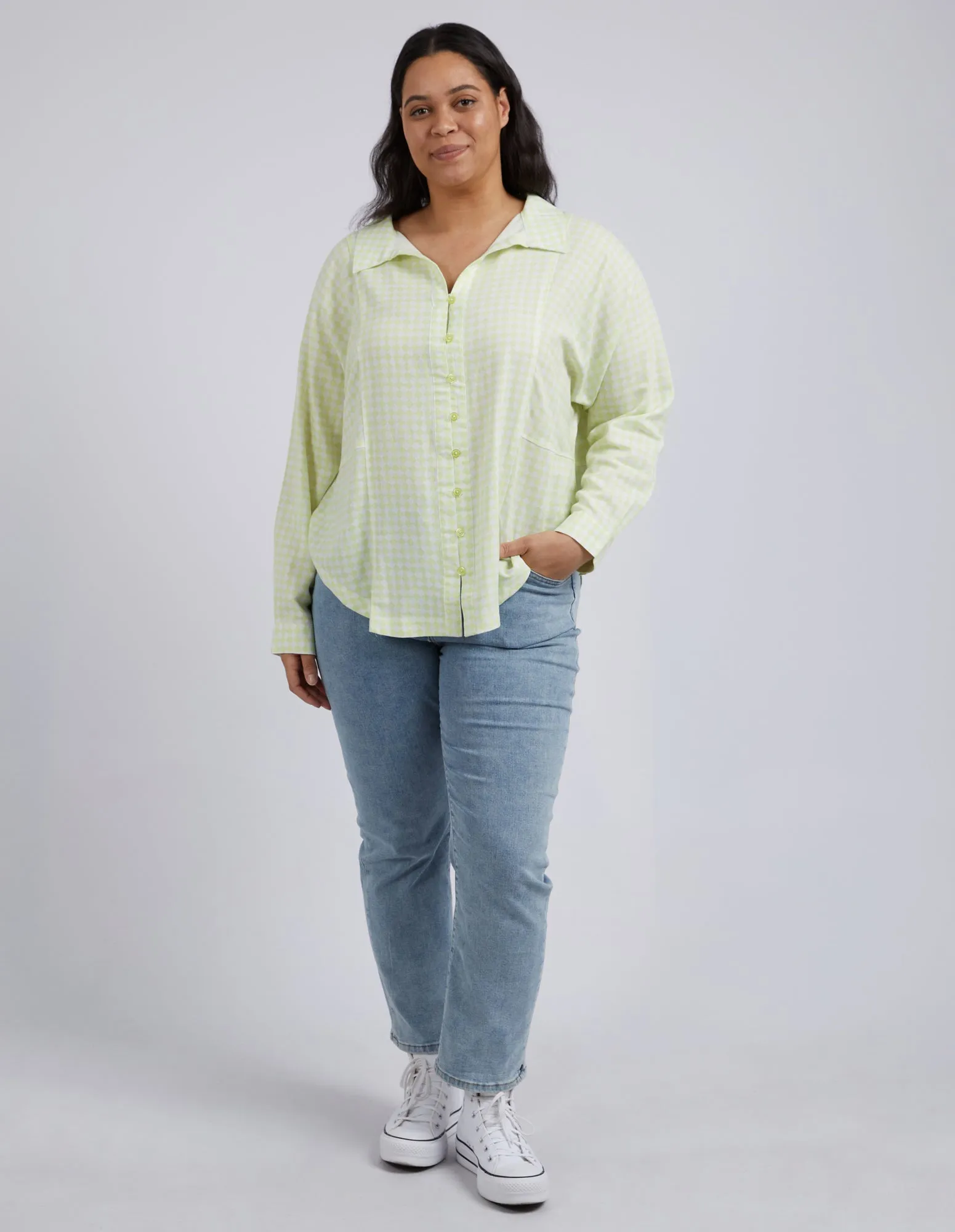 Zest Shirt Keylime Checkerboard