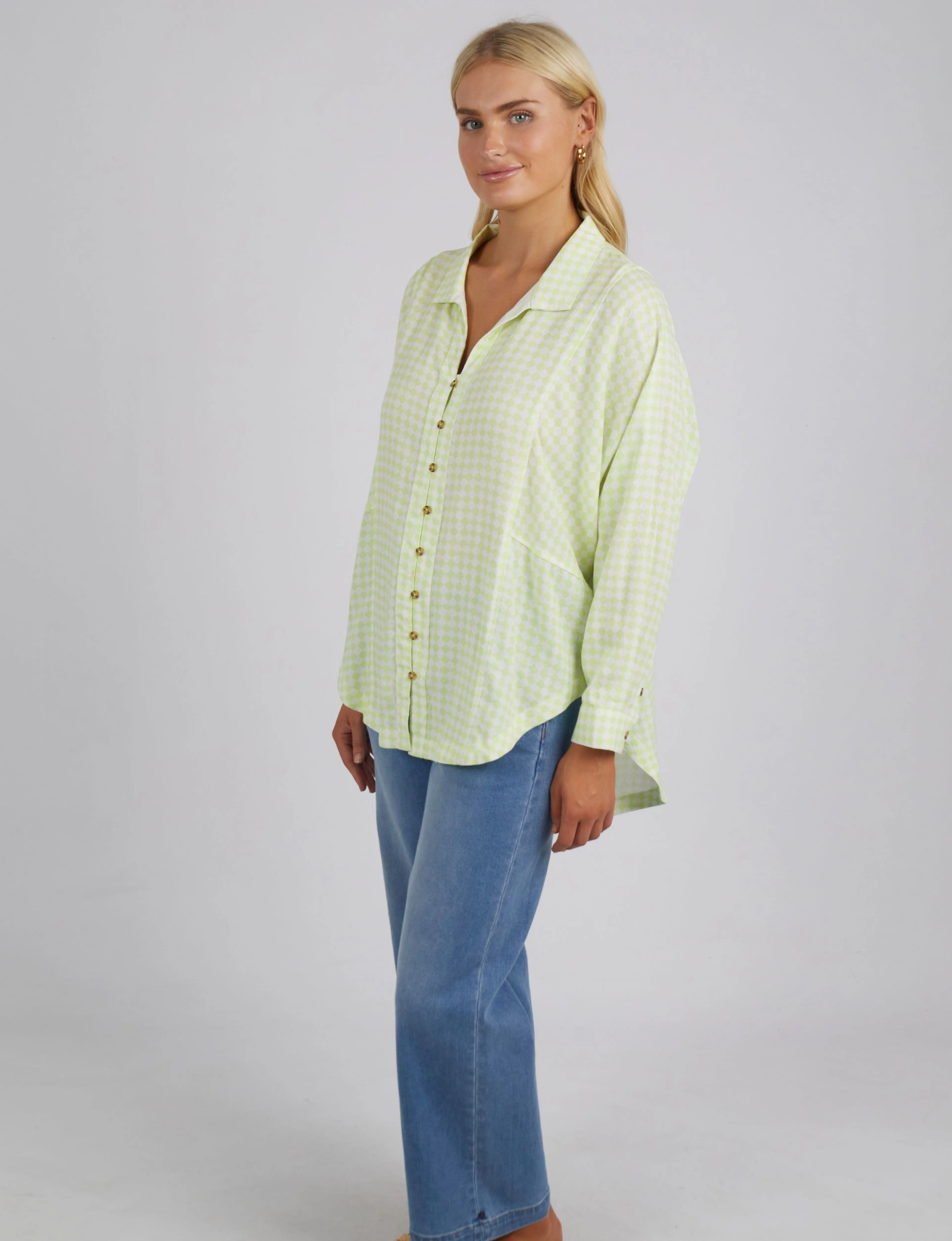Zest Shirt Keylime Checkerboard