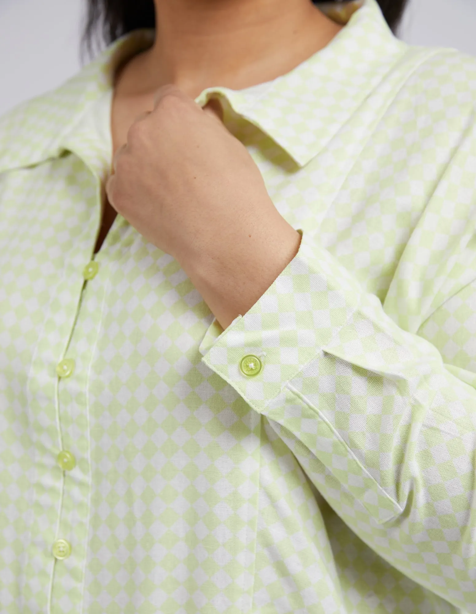 Zest Shirt Keylime Checkerboard
