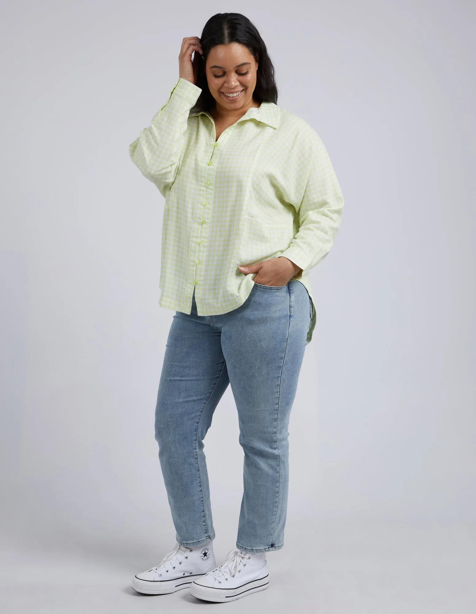Zest Shirt Keylime Checkerboard